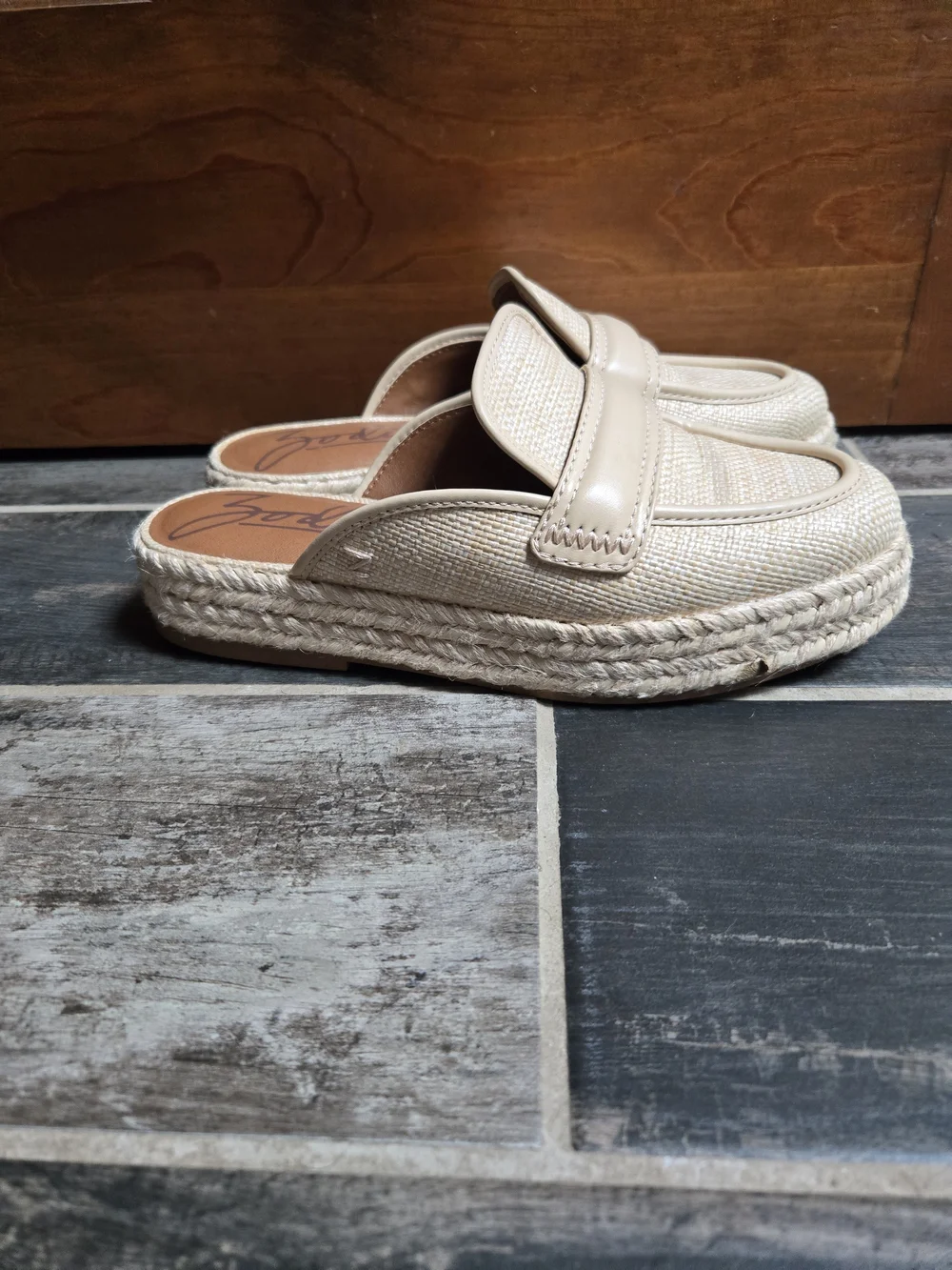 Zodiac Beige Espadrille Mules